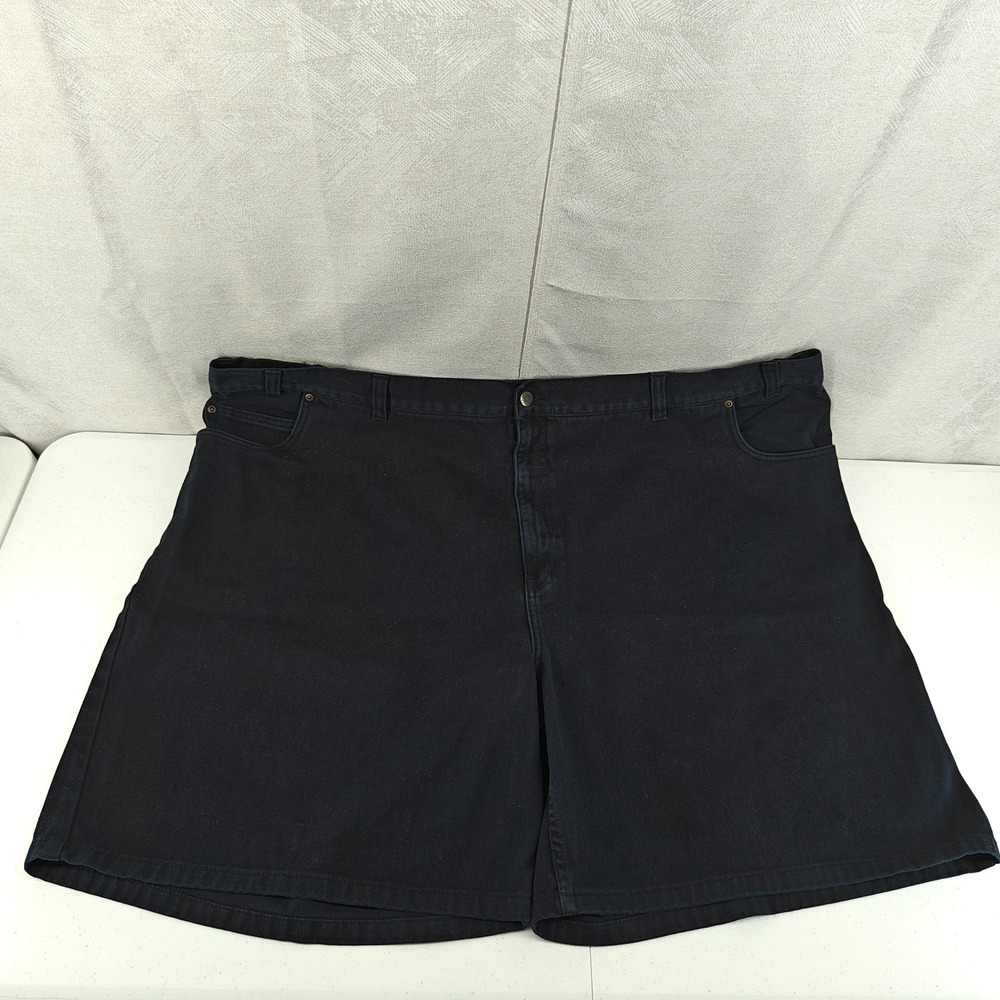 Harbor Bay Denim Shorts Men 54 "52 Actual" Black Cotton Casual Big Tall Everyday